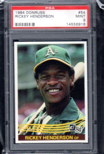 Donruss Rickey Henderson Psa Mint Oakland A S Yankees Hof