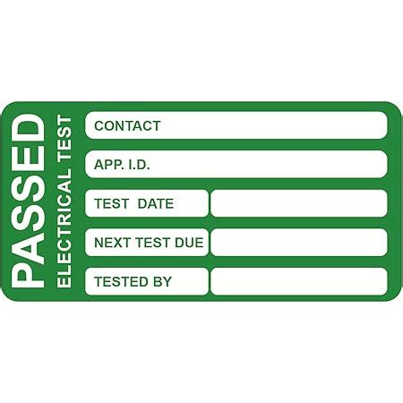 Passed Pat Testing Label 200pcs Pass Pat Test Label With 20pcs Failed