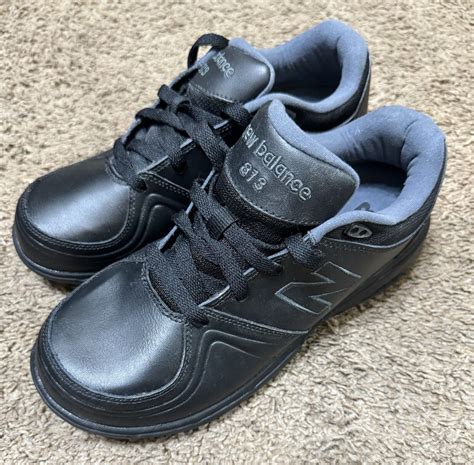 New Balance 813 Walking Shoes Ww813bk Black Leather Womens Size 8 Wide 2e Ebay