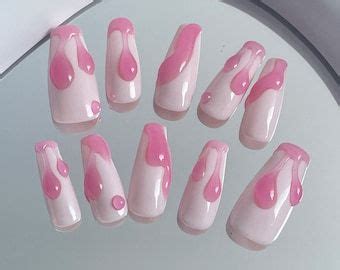 Dew Drop Malibu Barbie Hot Pink Mirror Chrome Nails Wet Chrome Gel X