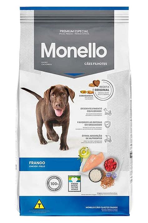 Ração Monello Premium Especial Sabor Frango para Cães Filhotes 1kg