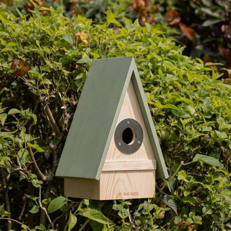 Navaris Groen Houten Tuin Vogelhuisje Klein Nestkastje Voor Kleine