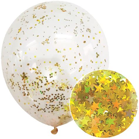 Artwrap Star Glitter Confetti Balloon Gold Big W