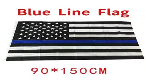 Usa Police Flag Set 4 Types Of 90x150cm Thin Blue Line Black White