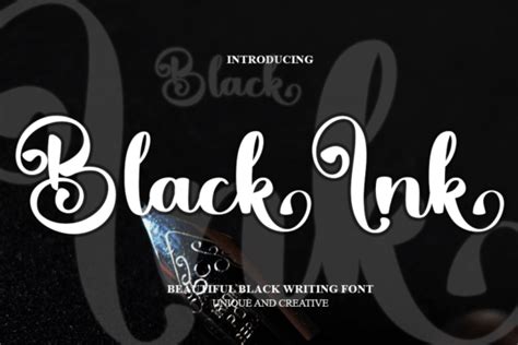 Black Ink Font By Payjhoshop · Creative Fabrica