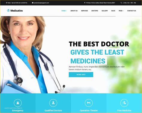 Free HTML Website Templates Of 20 Best Medical Hospital and Clinic ...