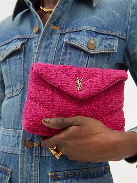 Ysl Pink Pouch Chevron Quilt Online Shopping For Women Knitted Bags