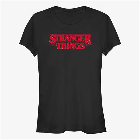 Merch Netflix Stranger Things Christmas Lights Logo Womens T Shirt