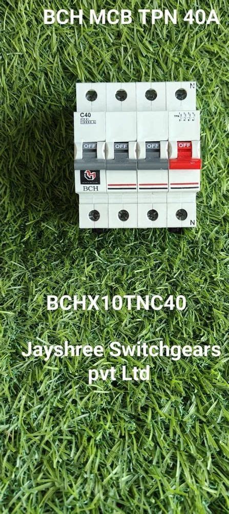 Triple Pole And Neutral BCH MCB TPN 40A BCHX10TNC40 At Rs 1107 In Ahmedabad