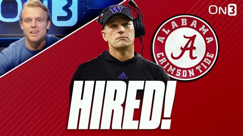 Alabama HIRES Washington’s Kalen DeBoer As Next Head Coach! | What Does ...