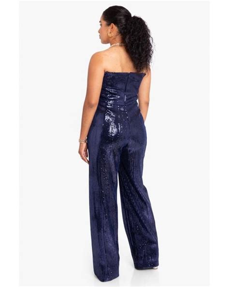 Black Halo Lena Jumpsuit In Blue Lyst