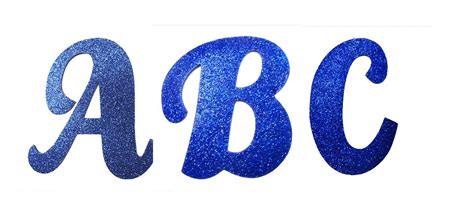 Letras Abecedario Cursivas Em Glitter Azul Lettering Alphabet Hand