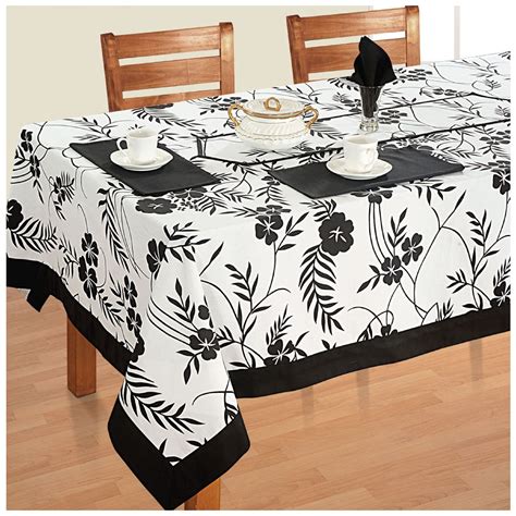 6 Seater Dinner Party Table Linen Set Kitchen Dining Tablecloth Napkins Cloth