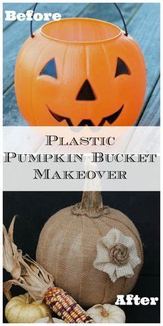 Upcycle A Dollar Store Plastic Pumpkin Bucket Into A Gorgeous Burlap