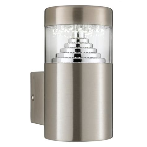 Searchlight Lighting 7508 Brooklyn Stainless Steel Led Outdoor Wall Fitting With Clear Diffuser