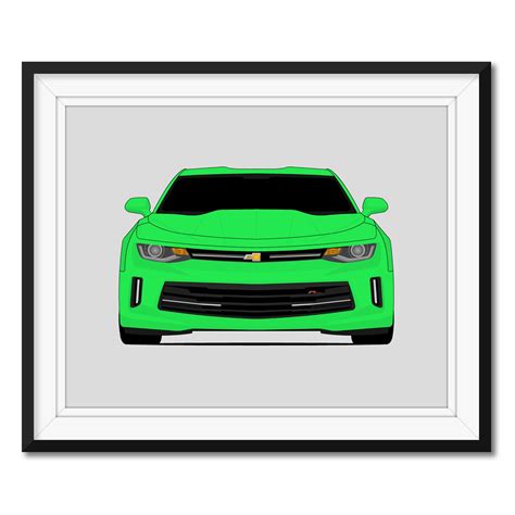 Chevy Camaro RS (2016-2018) Gen 6 Car Poster – Custom Car Posters