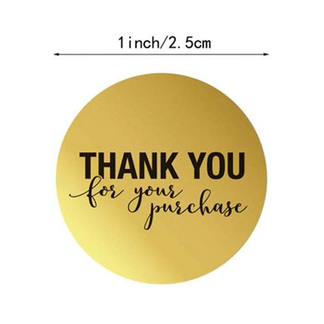 500 Pcs Thank You For Your Purchase Labels Round Etsy