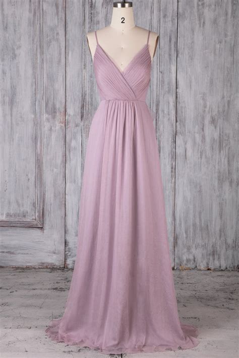 Spaghetti Straps Sleeveless Backless Long Solid Ruched Chiffon