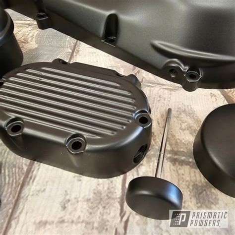 Harley Davidson Parts using a Black Jack Finish | Prismatic Powders