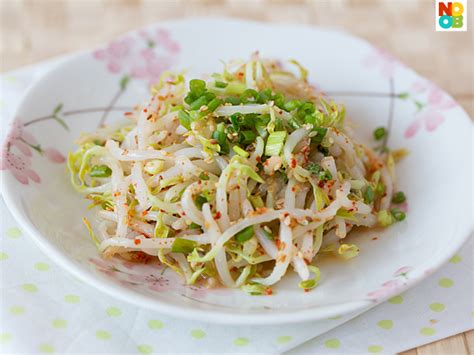 Korean Mung Bean Sprouts Salad Sukju Namul Noob Cook Recipes