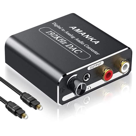 AMANKA Digital Analog Wandler mit einstellbarer Lautstärke 192 kHz DAC