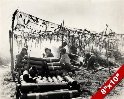 Photo Obusier Artillerie De L Arm E Am Ricaine Canon Seconde Guerre