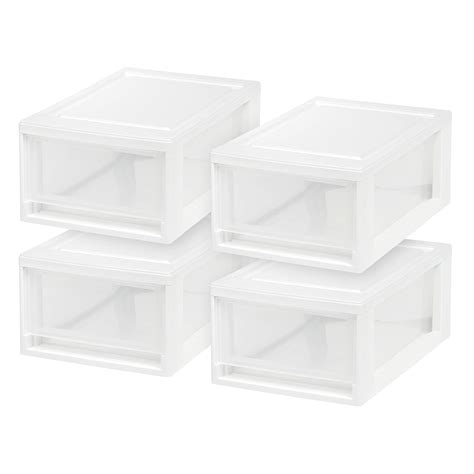 Iris Usa 6 Quart Compact Stacking Storage Drawer Plastic Drawer