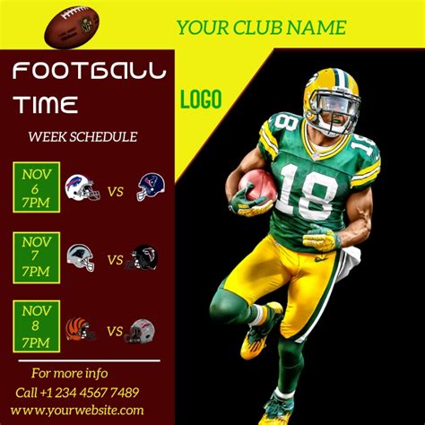 Sports Team Schedules Flyer Template Postermywall