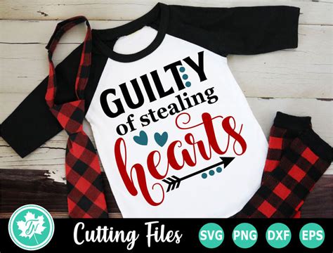 Valentine Svg Valentines Day Svg Guilty Of Stealing Hearts Svg So