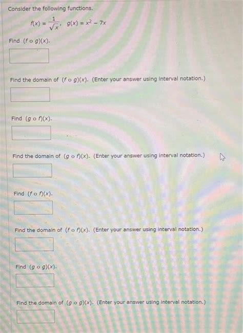 Solved Consider The Following Functions F X X3 5 G X 3x Chegg