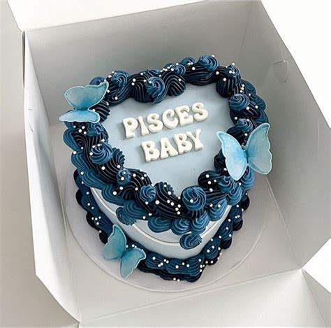 Pretty Pisces Vintage Birthday Cakes 21st Birthday Cakes Heart