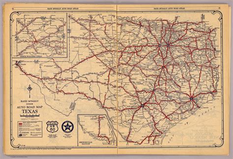 Texas David Rumsey Historical Map Collection Rand Mcnally Texas Road Map Printable Maps