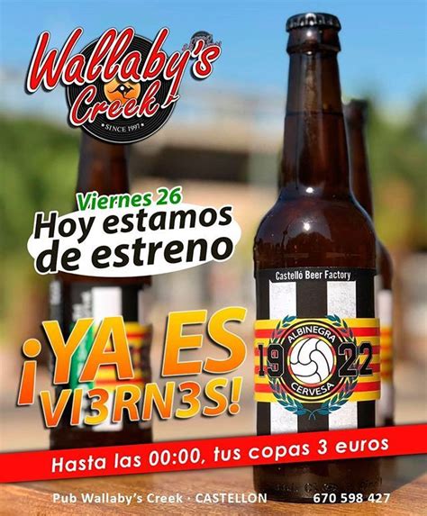 Hoy estamos de estreno La nueva cerveza Albinegra de Castellón