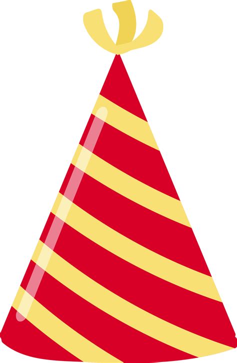 Happy Birthday Stripe Hat Hand Drawn Illustration 11728274 PNG