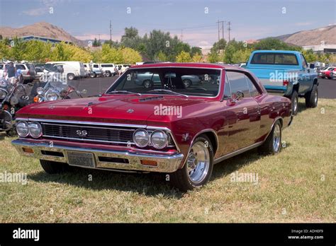 66 Chevy Malibu Super Sport Street Rod Stock Photo Alamy