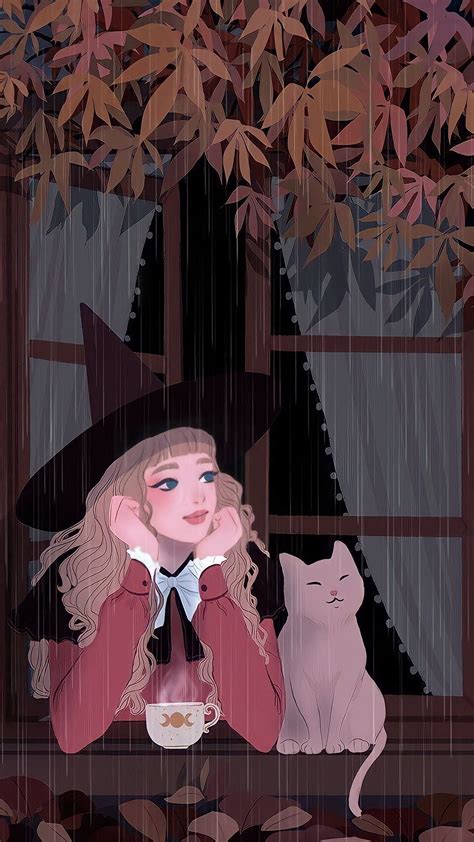 Witch Aesthetic Aesthetic Art Illustrations Illustration Art Rainy