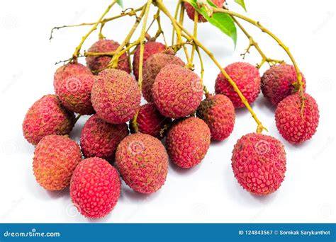 Fresh Lychees Fruit Stock Image Image Of Juicy Juice 124843567