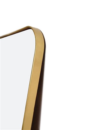 Full Length Rounded Rect Gold Mirror - Thin Frame – Native Decor