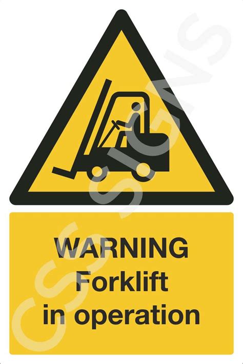 Warning Forklift In Operation Sign Sign Shop Ireland CSS Signs