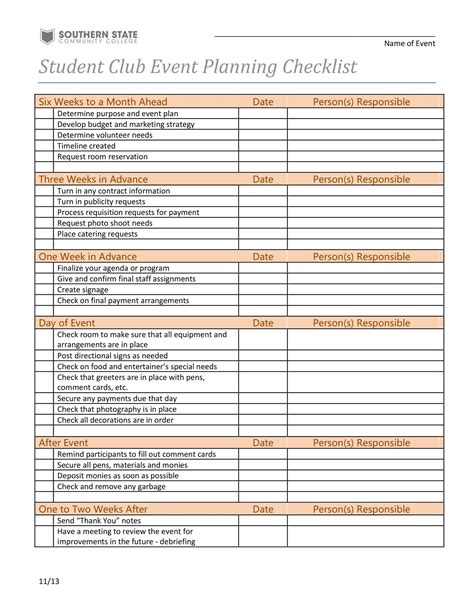 Free Printable Event Planning Templates [word Pdf Excel]