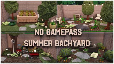 4 No Gamepass Summer Garden Summer Backyard Build Welcome To