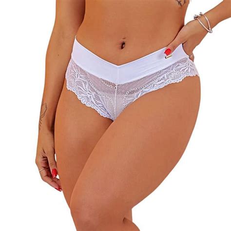 Kit 15 Calcinha Tanga Semi Fio Feminina Lingerie De Renda Adulto Mulher