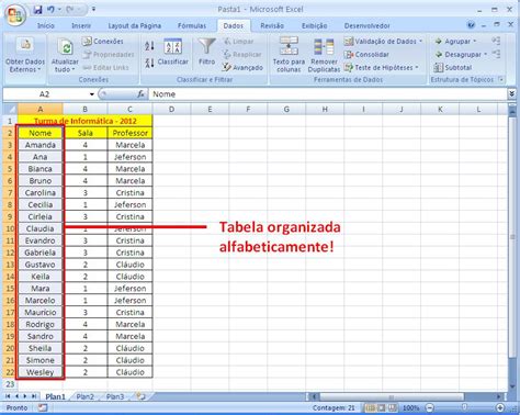 Como Por Em Ordem Alfab Tica No Excel