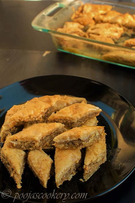 Greek Dessert Baklava Recipe - Pooja's Cookery