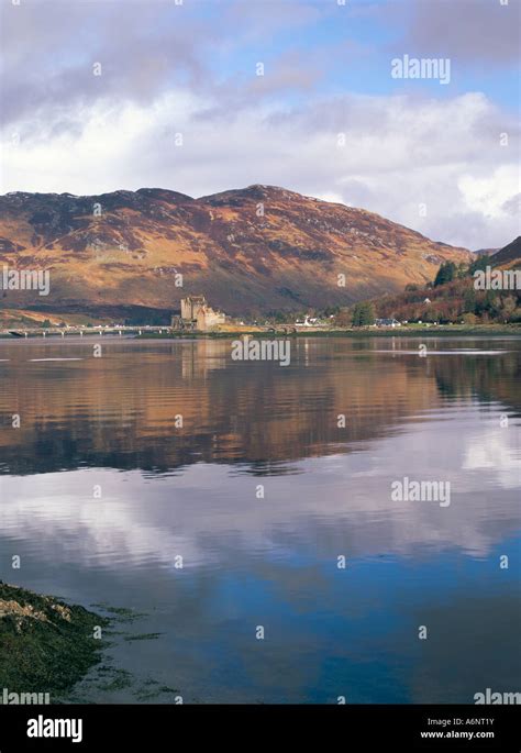 Eilean Donan Castle Reflected In Calm Water Of Loch Duich From Totaig