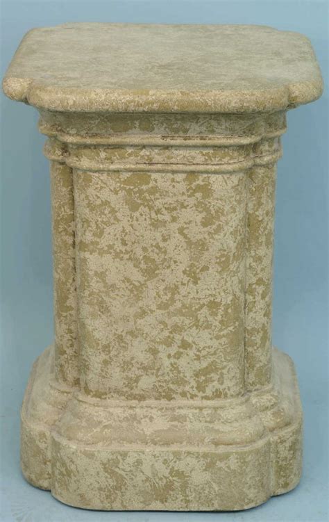 Plaster Pedestal With Faux Marble Finish Lot 47