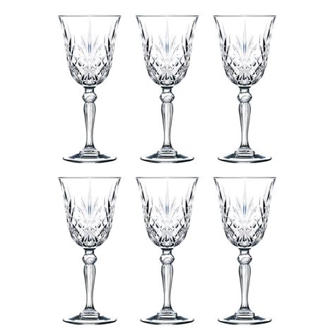 Rcr Crystal Melodia White Wine Glasses 210ml Set Of 6 For 47 95