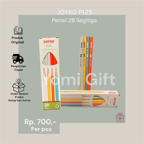 Jual [satuan] Joyko Pensil 2b P125 Segitiga Shopee Indonesia