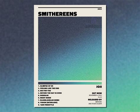 Joji Smithereens Album Cover Poster Framed Art Art for - Etsy