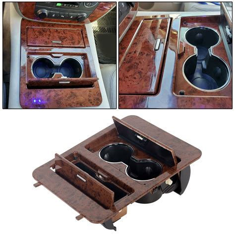 Buy Fits For for 2007-2014 Chevy GMC Truck & SUV Center Console Cup Holder Storage Woodgrain ...